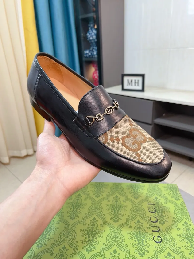 Men's shoes 💰500🌹🌹【GUCCI】The most popular classic Gucci leather shoes. Synchronized with the official website, the upper is made of Italian first-layer cowhide ➕cowhide lining, with unique brand and unique craftsmanship. Highlighting the hot style of the new year. Stop hesitating, stop wandering, get it now. Number: 38--44